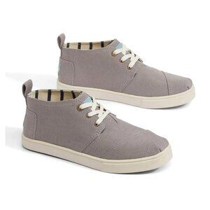 Womens Toms Bota 12 Gray Canvas Lace Up Lifestyle Sneakers 10013476